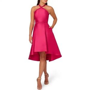 Adrianna Papell Fuchsia High Low Dress